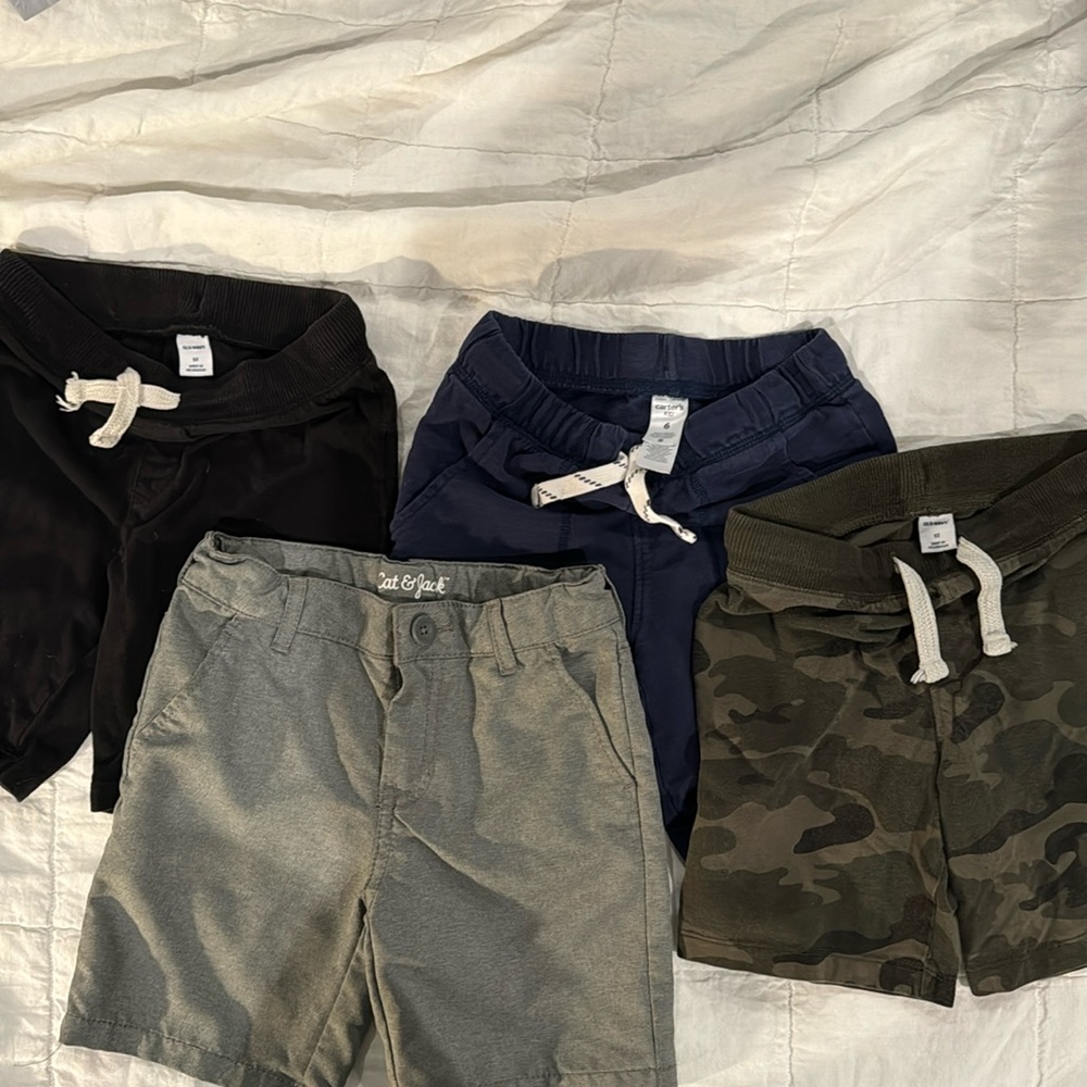 Four pairs of 5T/6T toddler soft shorts.